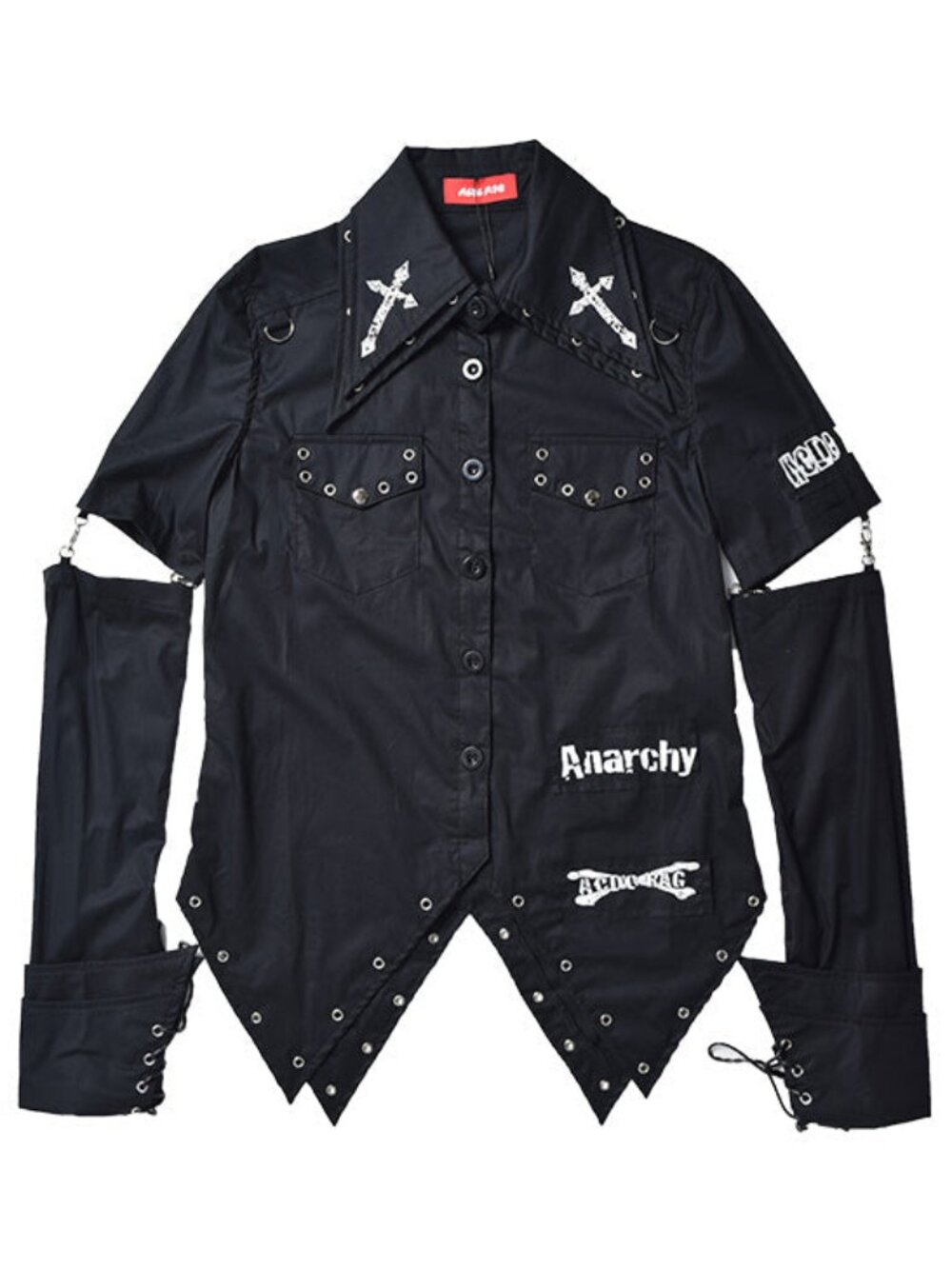 NEW ACDC RAG Dark Goth AC Rag Black Shirt